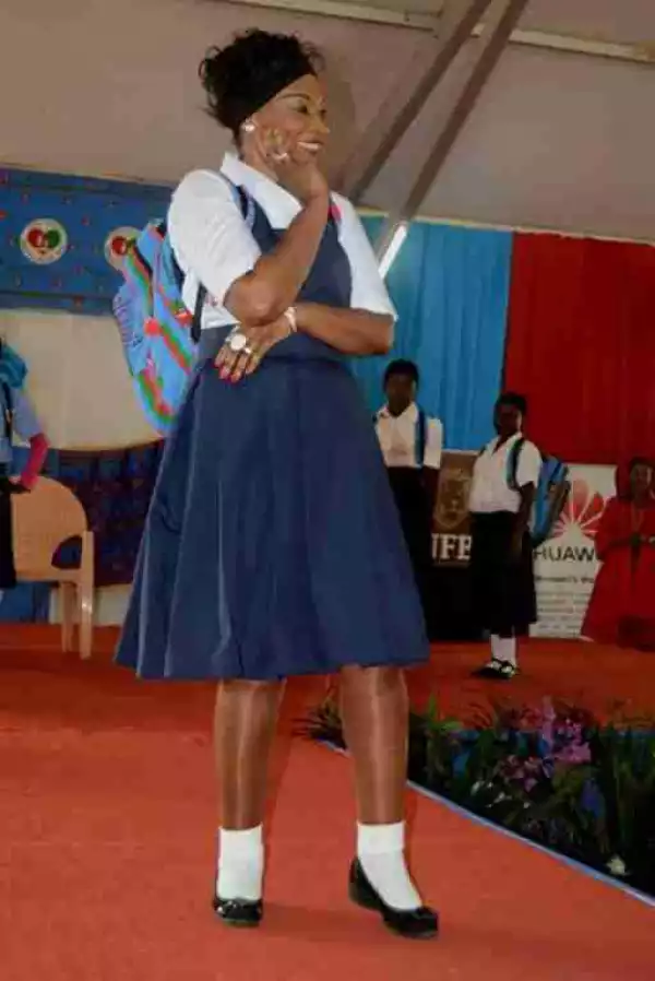 Malawi First Lady Dresses School Uniform To Encourage Girl Education (Photos)